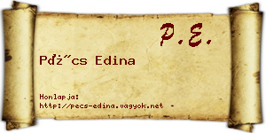 Pécs Edina névjegykártya